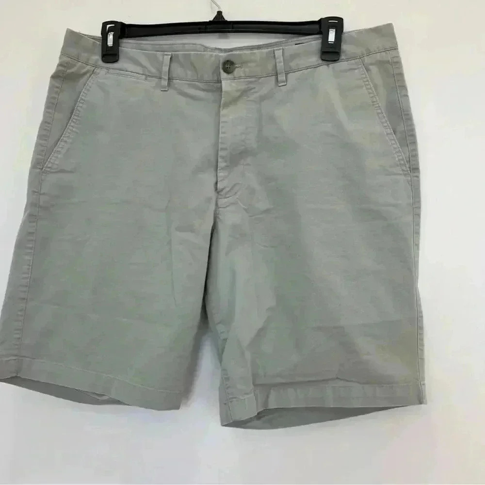 Bonobos Mens Shorts Size 38 9 Inch Inseam Gray Chino Khaki Cotton Classic